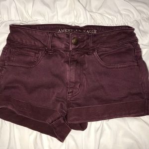 American eagle maroon shorts